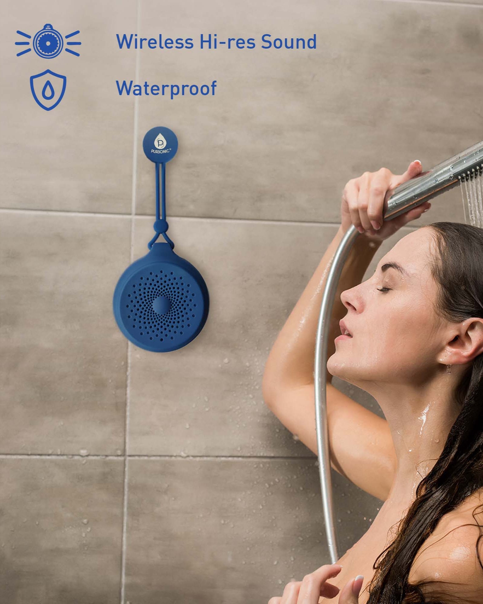 Pursonic Peak Wireless Speaker & Pursonic Waterproof Wireless Speaker Bundle – 360° Hi-Res Sound Anywhere, Anytime-2