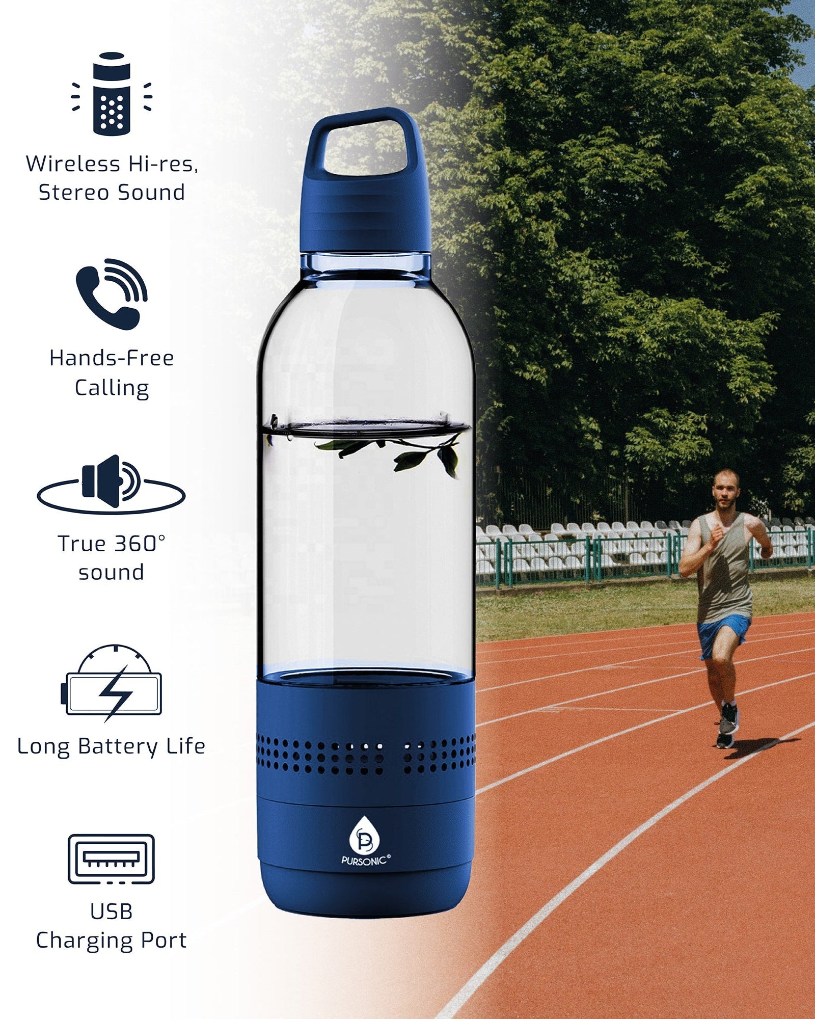 Pursonic 2-in-1 Water Bottle with Built-In Wireless Speaker-1